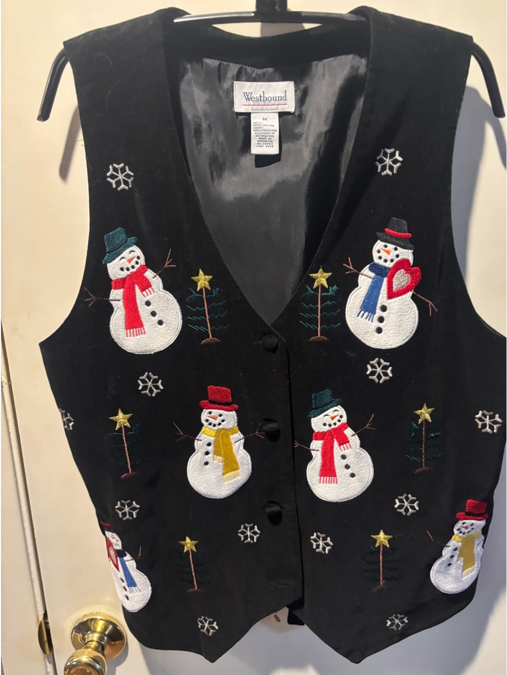 Westbound Holiday/Christmas Part Vest-Size M
